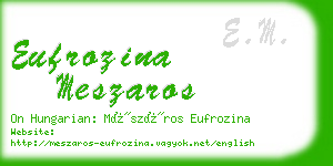 eufrozina meszaros business card